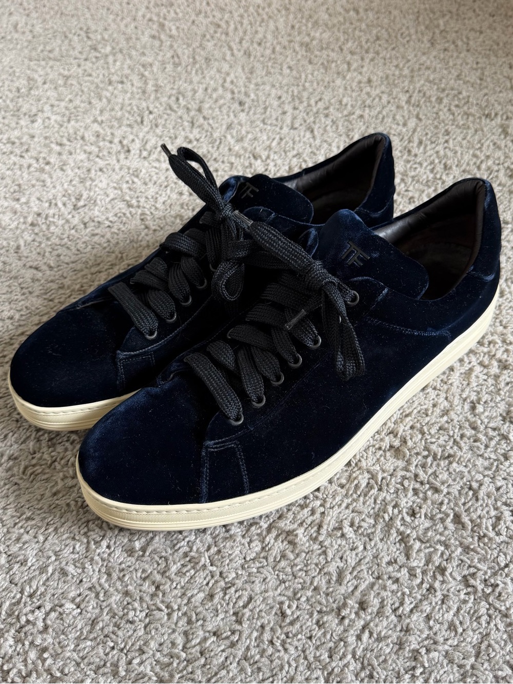 Tom Ford Lace Front Velvet Russell Sneaker